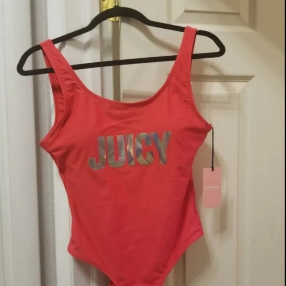 Juicy Couture Vibrant Red Top with Silver Accent
